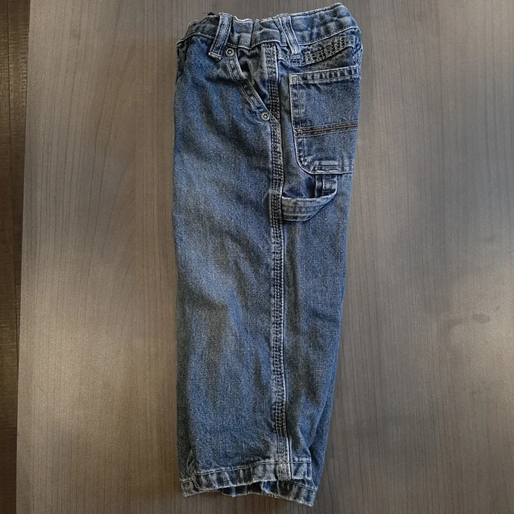 CHILDRENS PLACE Carpenter Jeans Straight Leg Denim Adjustable Waist Size 24M